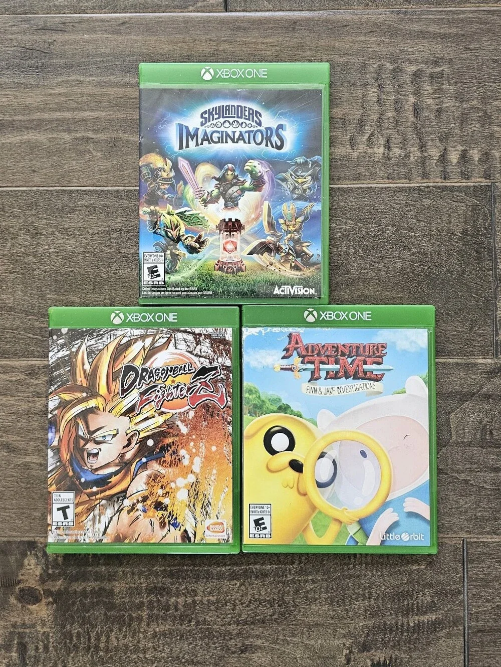 Skylanders Imaginators, Dragonball Z Fighter, Finn & Jake Investigations XBoxOne